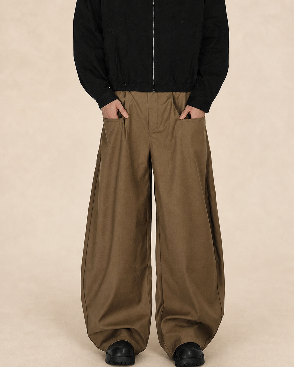 Pantalon homme en twill à jambe large — vue 4