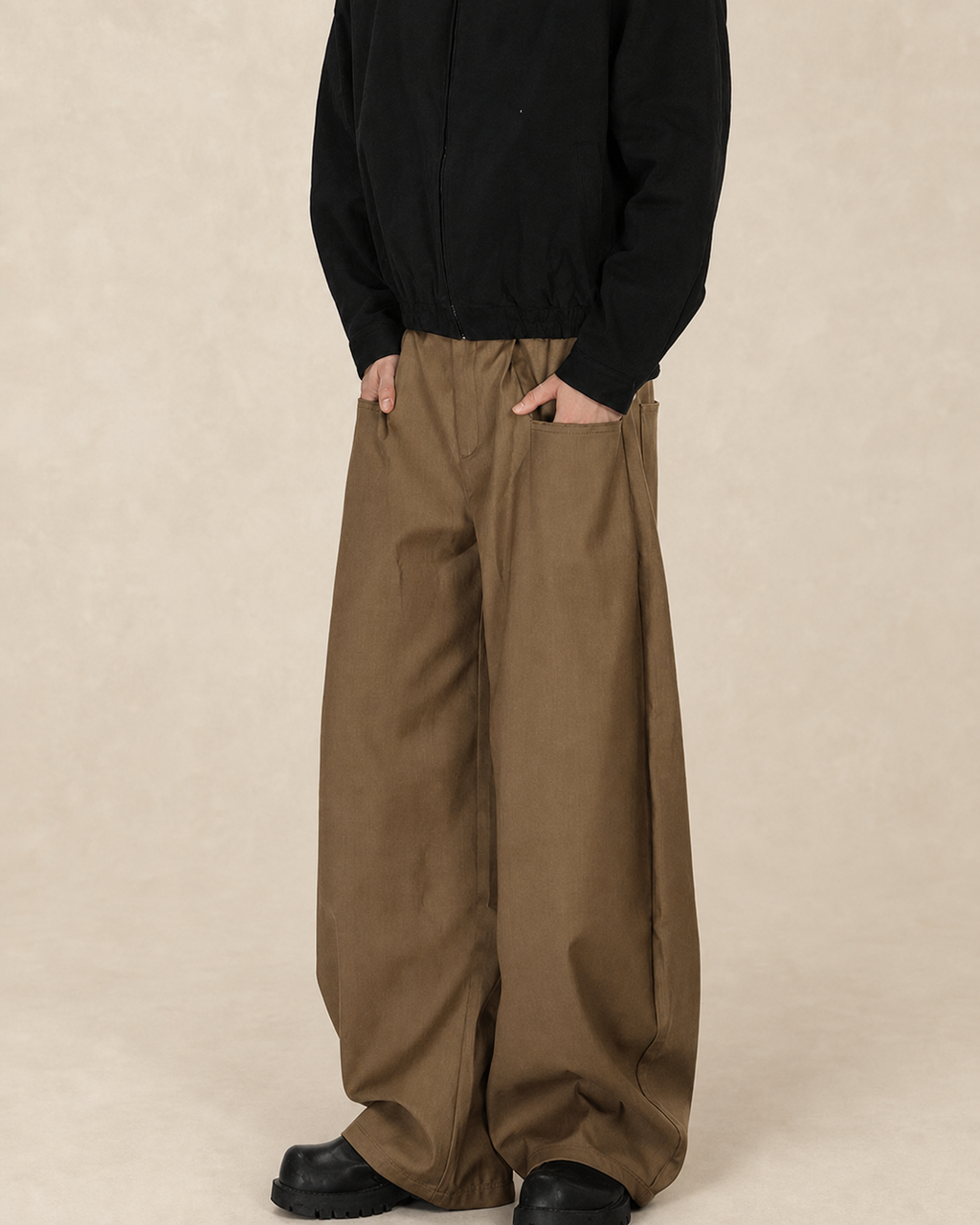 Pantalon homme en twill à jambe large — vue 5