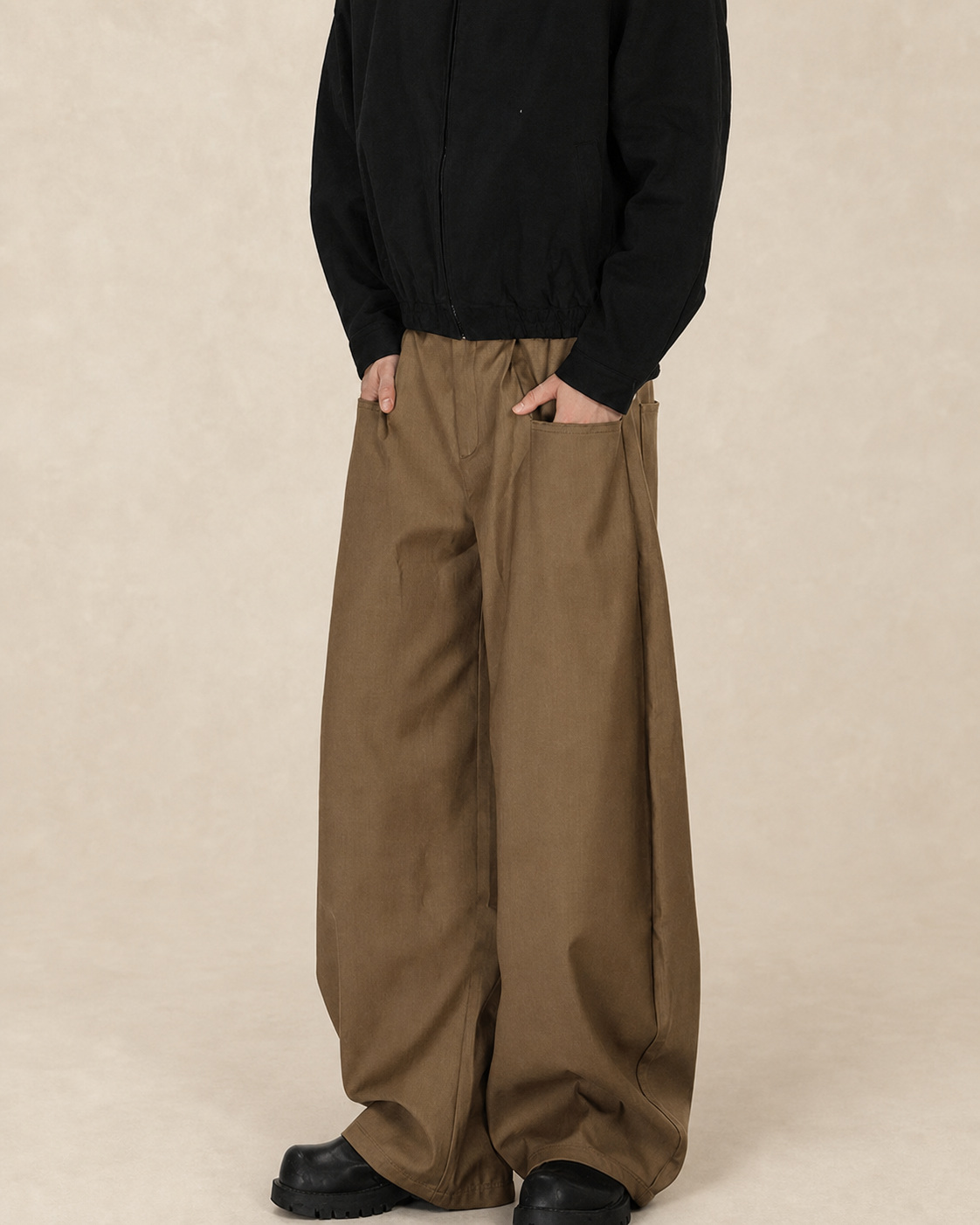 Pantalon homme en twill à jambe large — vue 5