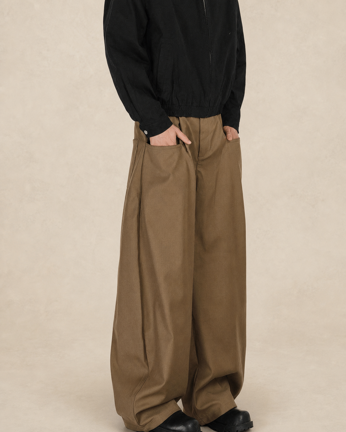 Pantalon homme en twill à jambe large — vue 6