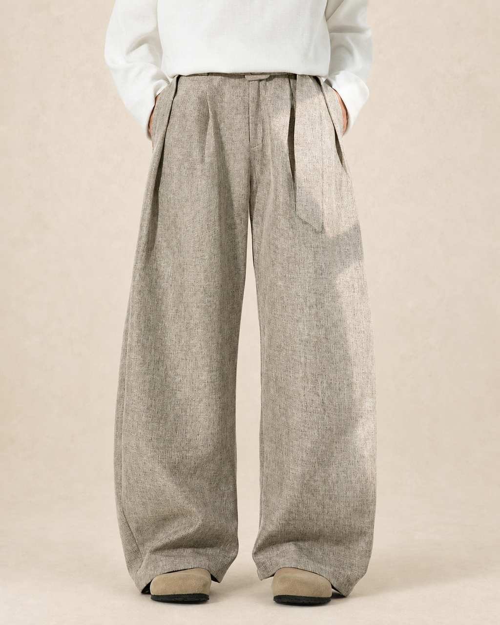 Pantalon homme large en mélange de laine — vue 1