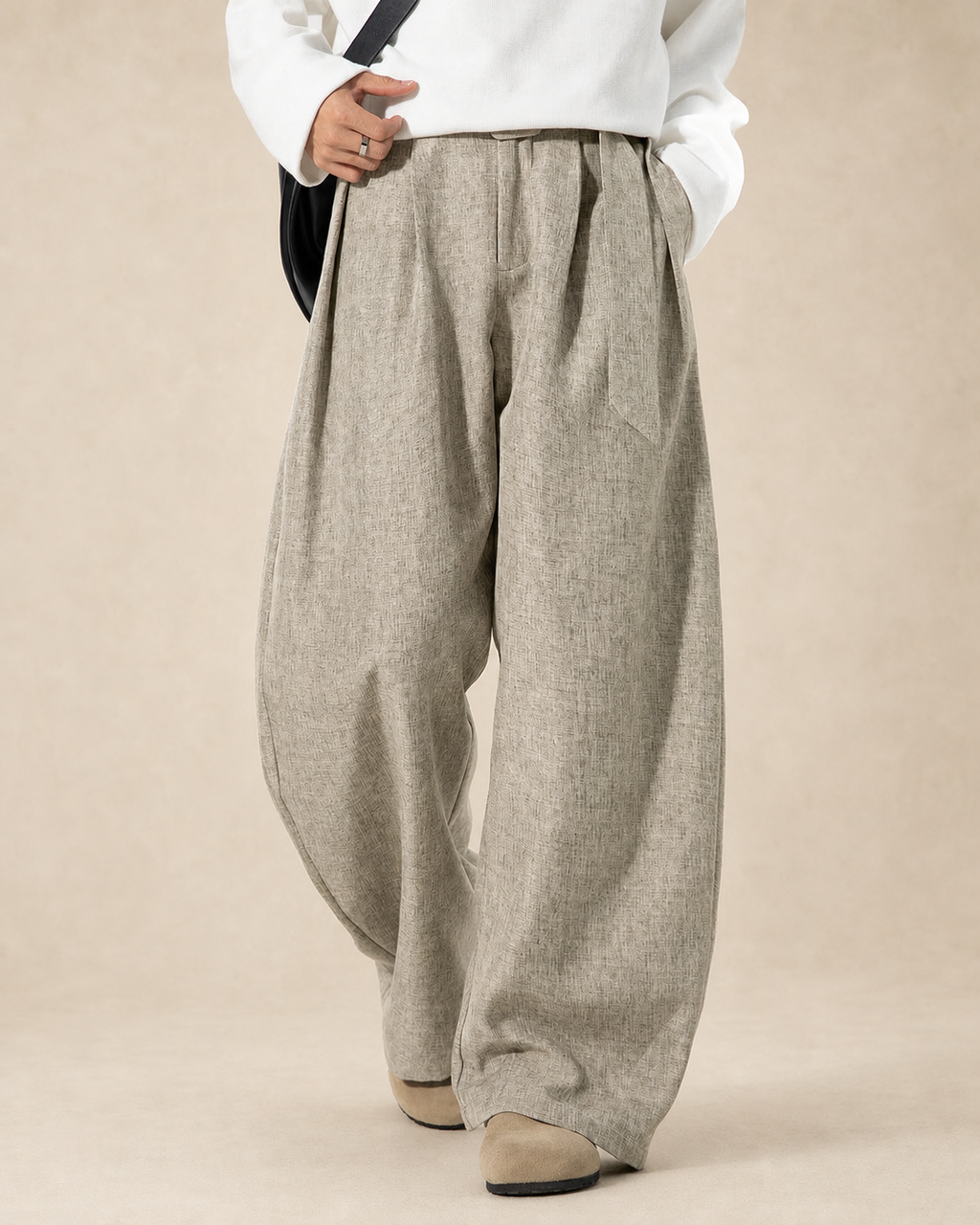 Pantalon homme large en mélange de laine — vue 4