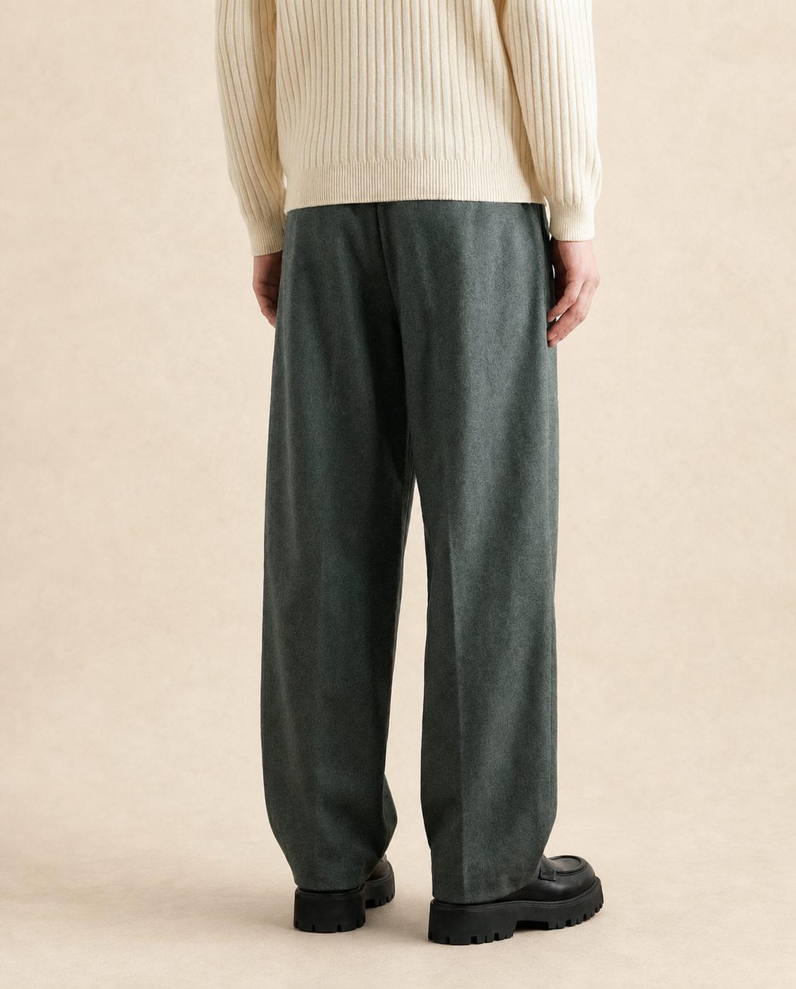 Pantalon homme large en mélange de laine — vue 10