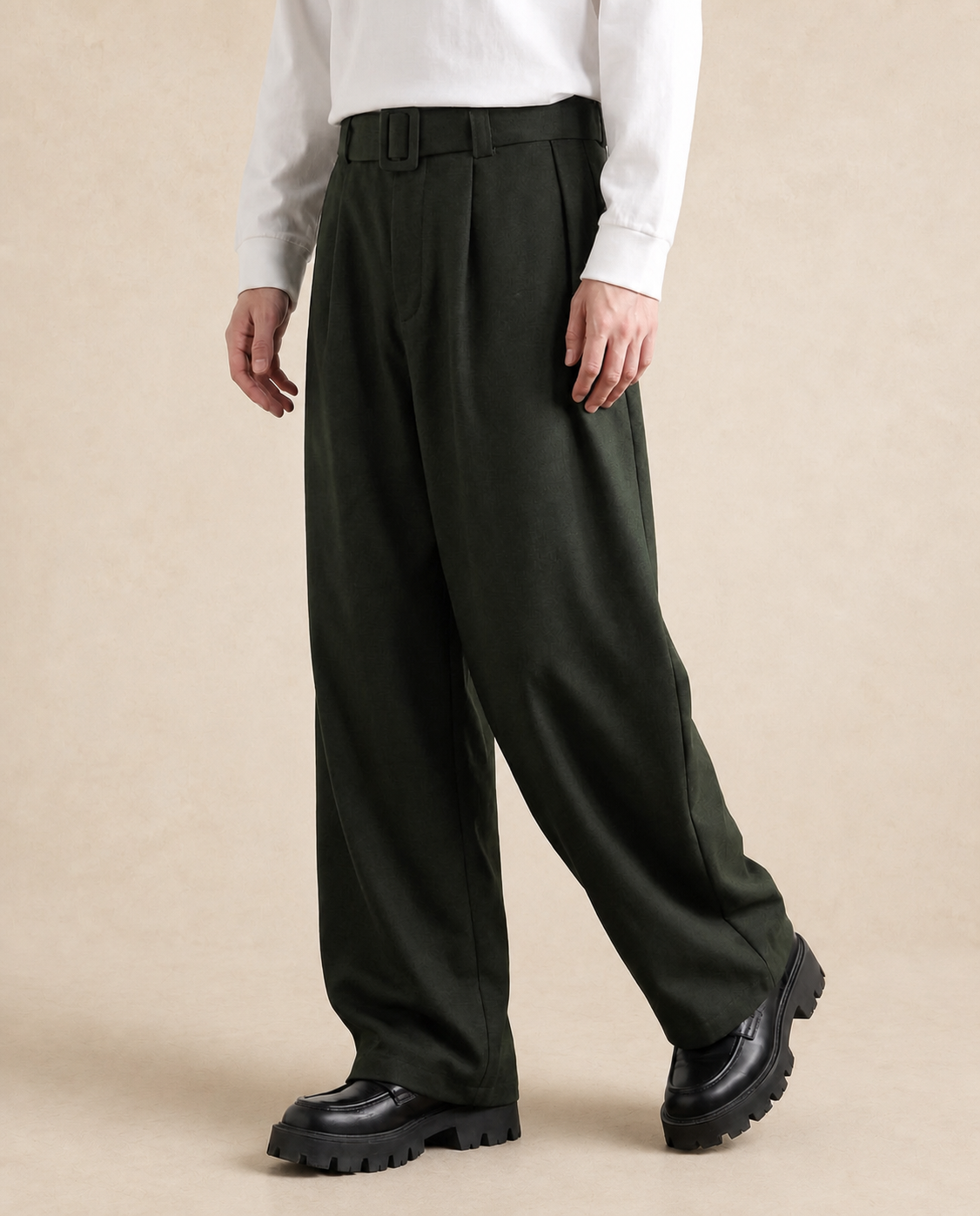 Pantalon homme large en mélange de laine — vue 11