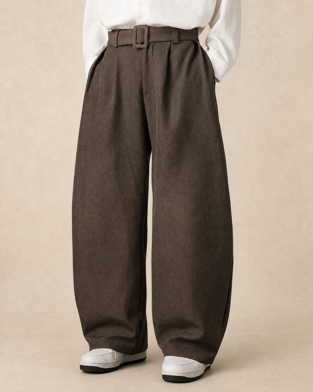 Pantalon homme large en mélange de laine — vue 12