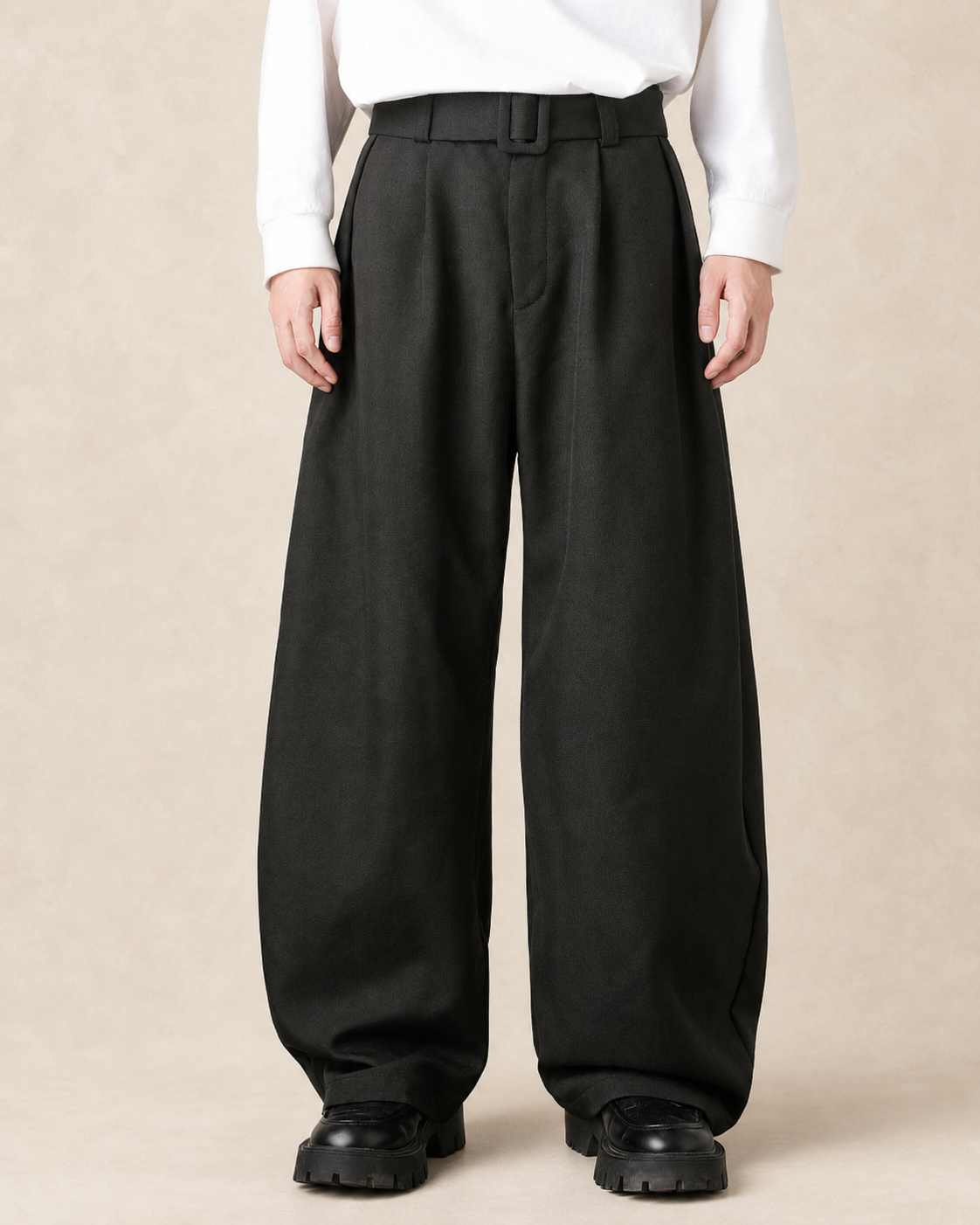 Pantalon homme large en mélange de laine — vue 17