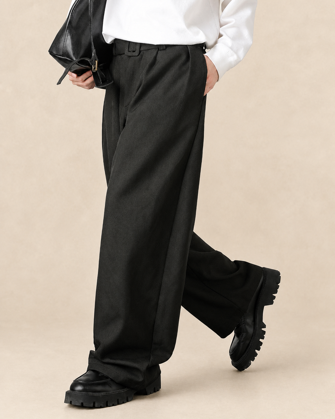 Pantalon homme large en mélange de laine — vue 18