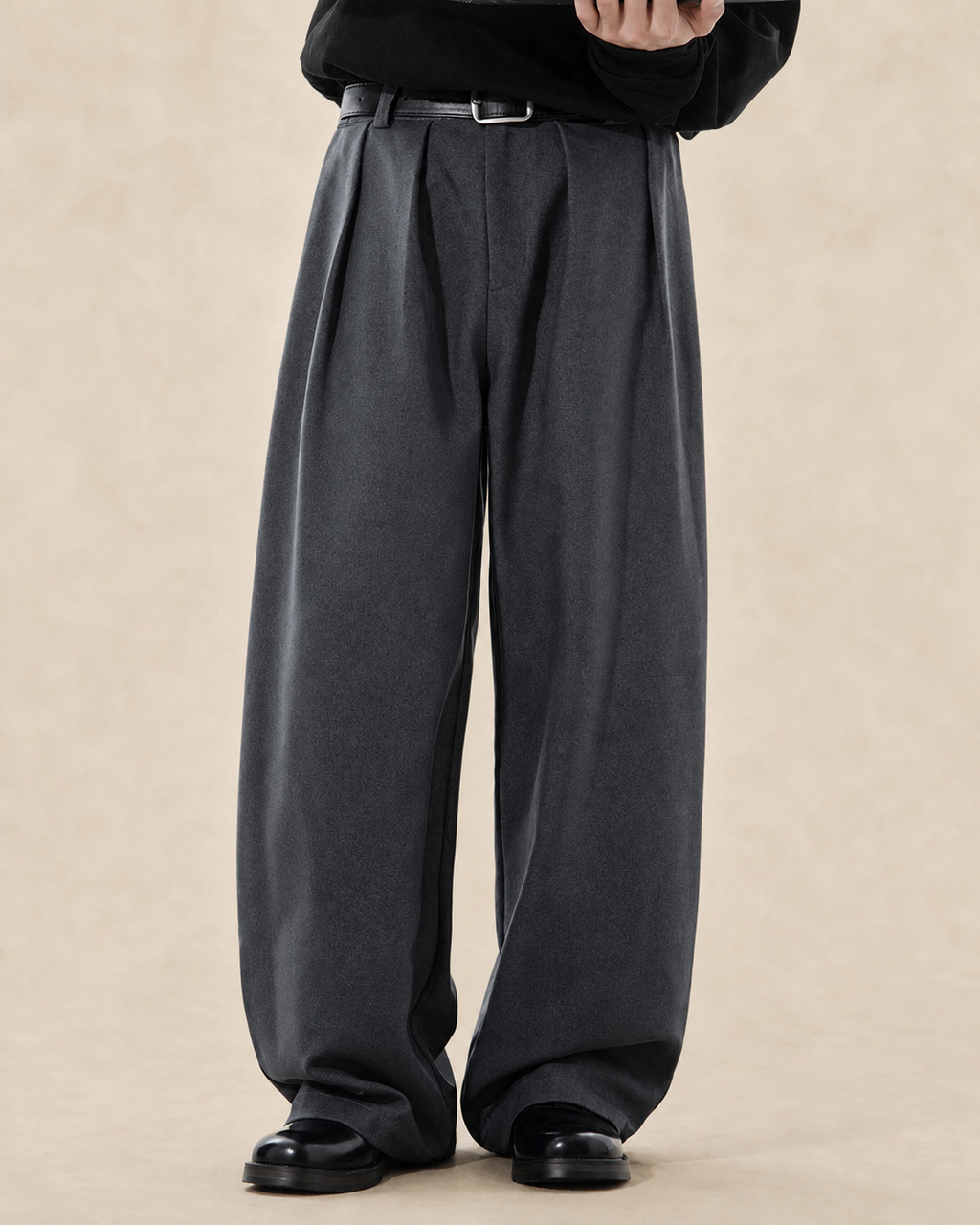 Pantalon homme plissé Osaka à jambe large — vue 1