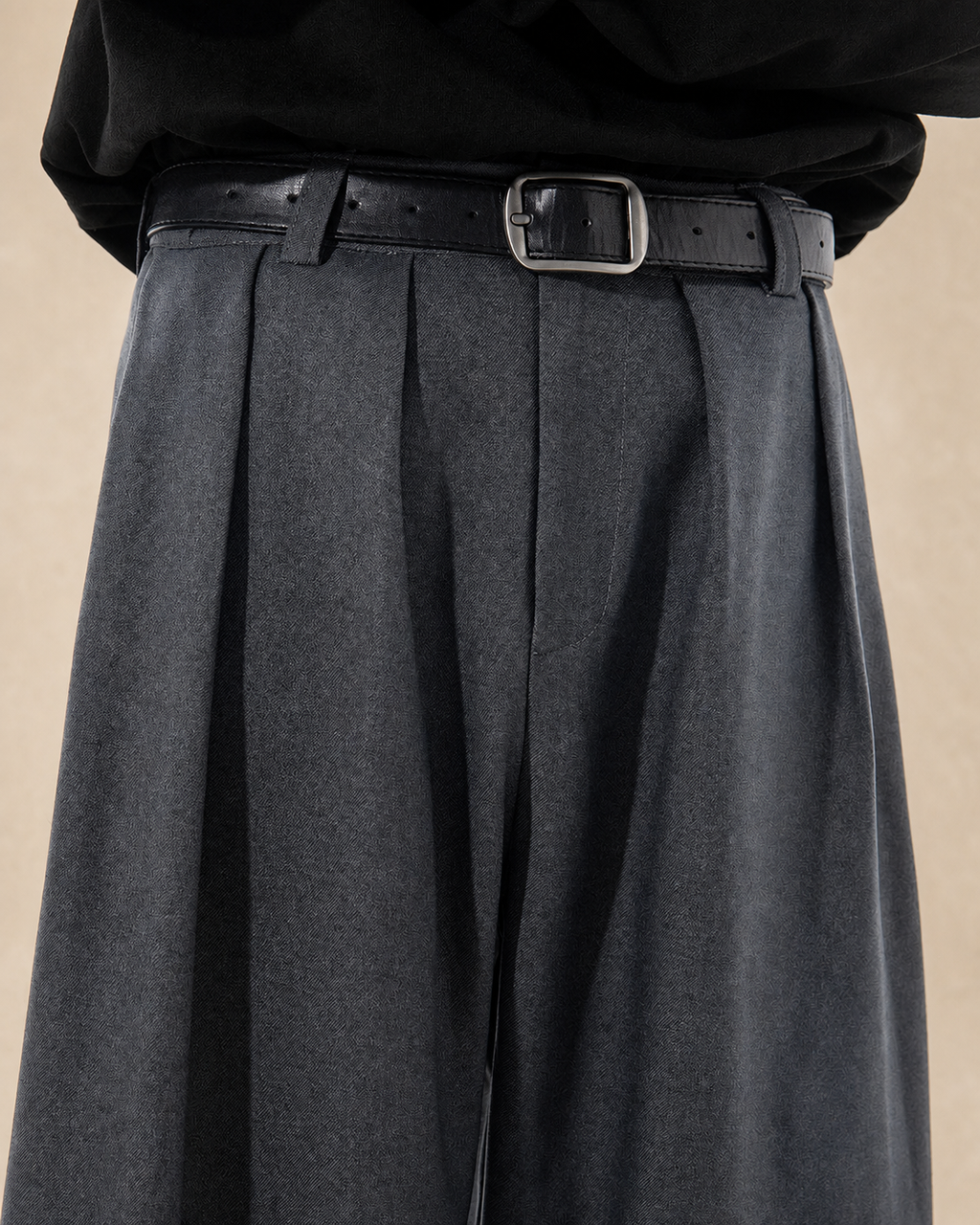 Pantalon homme plissé Osaka à jambe large — vue 4