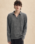 Polo homme en maille à col ouvert — vue 1