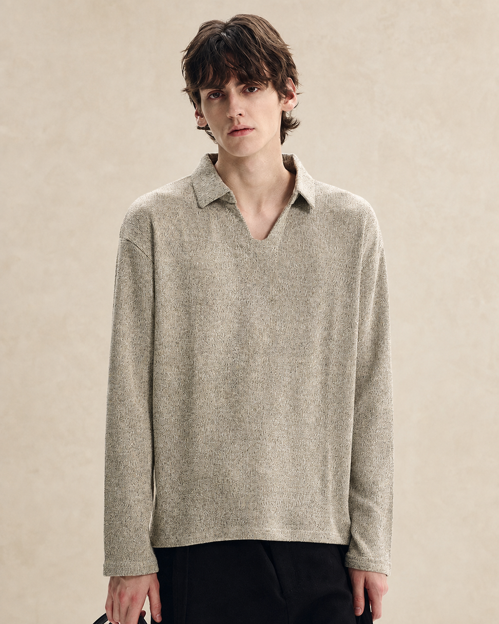 Polo homme en maille à col ouvert — vue 6