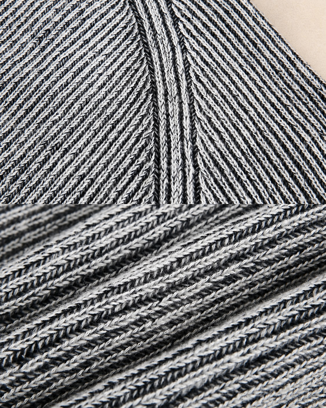 Pull homme côtelé à col rond — vue 3